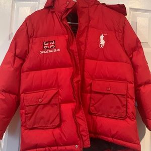 Polo by Ralph Lauren red jacket/vest. Sz 2xl. Removable sleeves. Heavy/warm